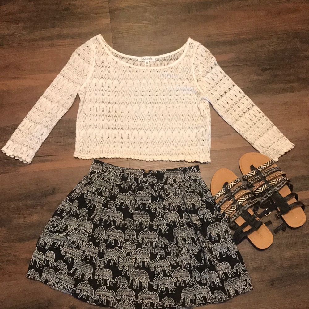 Elephant print skirt